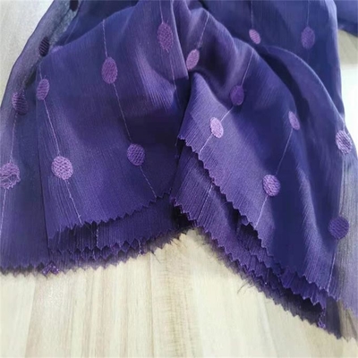 polyester de mousseline de soie de pli de broderie de tissu de mousseline de soie de Spandex de polyester de 30dx30d 39gsm