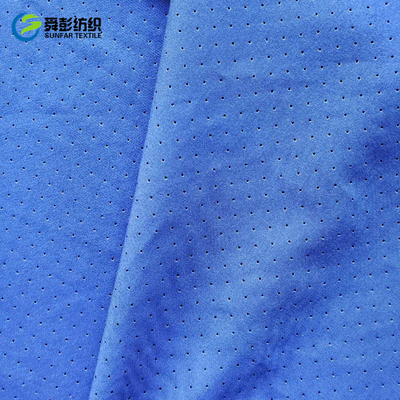 Mélange simple cationique de tissu de Spandex de polyester poinçonnant le tissu du polyester 100 de 150cm