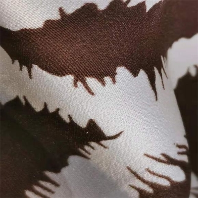 Le sergé a imprimé le tissu de mousseline de soie par la cour 75dx75d 120gsm
