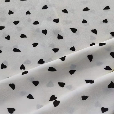 Le sergé a imprimé le tissu de mousseline de soie par la cour 75dx75d 120gsm