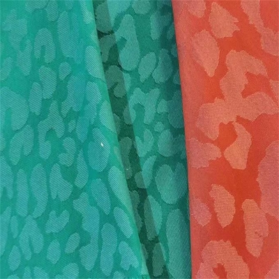 tissu de satin d'impression de léopard d'île de mer de tissu de costume de femmes de 100gsm 65d