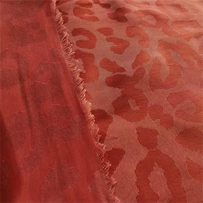 tissu de satin d'impression de léopard d'île de mer de tissu de costume de femmes de 100gsm 65d