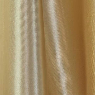 satin du tissu 87gsm de mousseline de soie de l'or 50dx75d poly pour des chemisiers et des robes