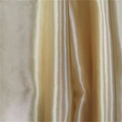 satin du tissu 87gsm de mousseline de soie de l'or 50dx75d poly pour des chemisiers et des robes