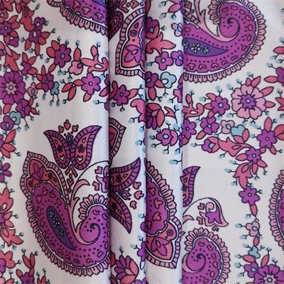 95gsm a imprimé le tissu de satin de Spandex de polyester, tissu de mousseline de soie du polyester 50d