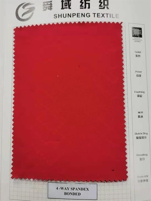 Bout droit simple de tissu extérieur respirable imperméable, 310gsm tissu de Softshell de 3 couches