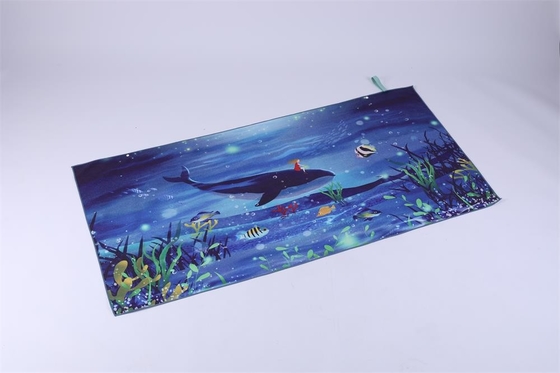 polyester de prévention de sable imprimé par polyamide de serviette de plage 200gsm