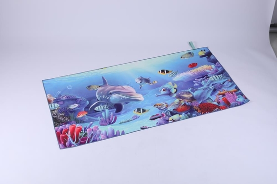 polyester de prévention de sable imprimé par polyamide de serviette de plage 200gsm