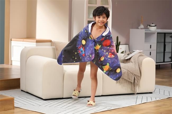 la serviette de plage de polyester de 140x70CM a imprimé la couverture de plage de voyage du style 200gsm de chapeau