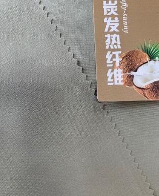 90% polyester 10% spandex fibre de chauffage au carbone à quatre côtés élastique