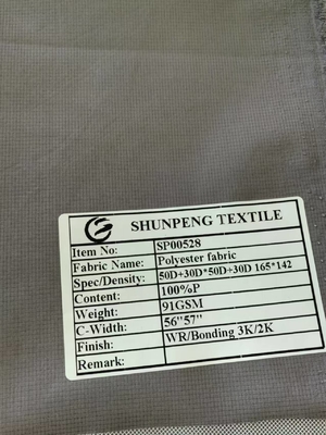 50D+30D*50D+30D 100%P 91GSM Tissu en polyester
